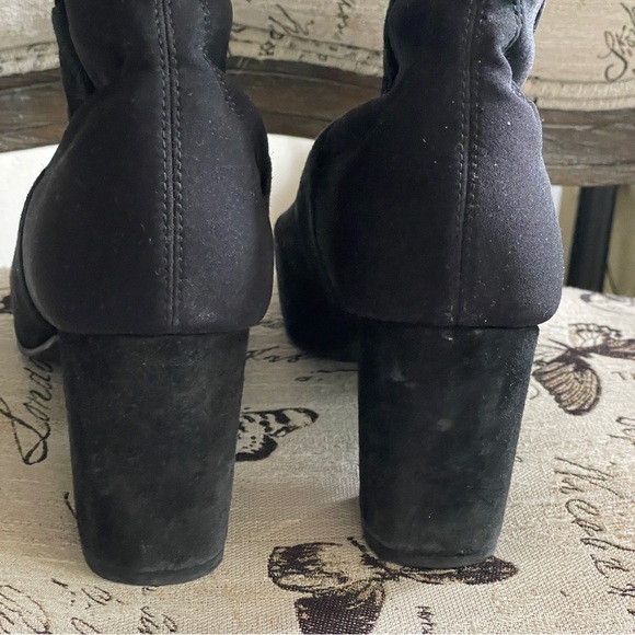 Stuart Weitzman Black Over-the-Knee Suede Boots - Picture 7 of 10